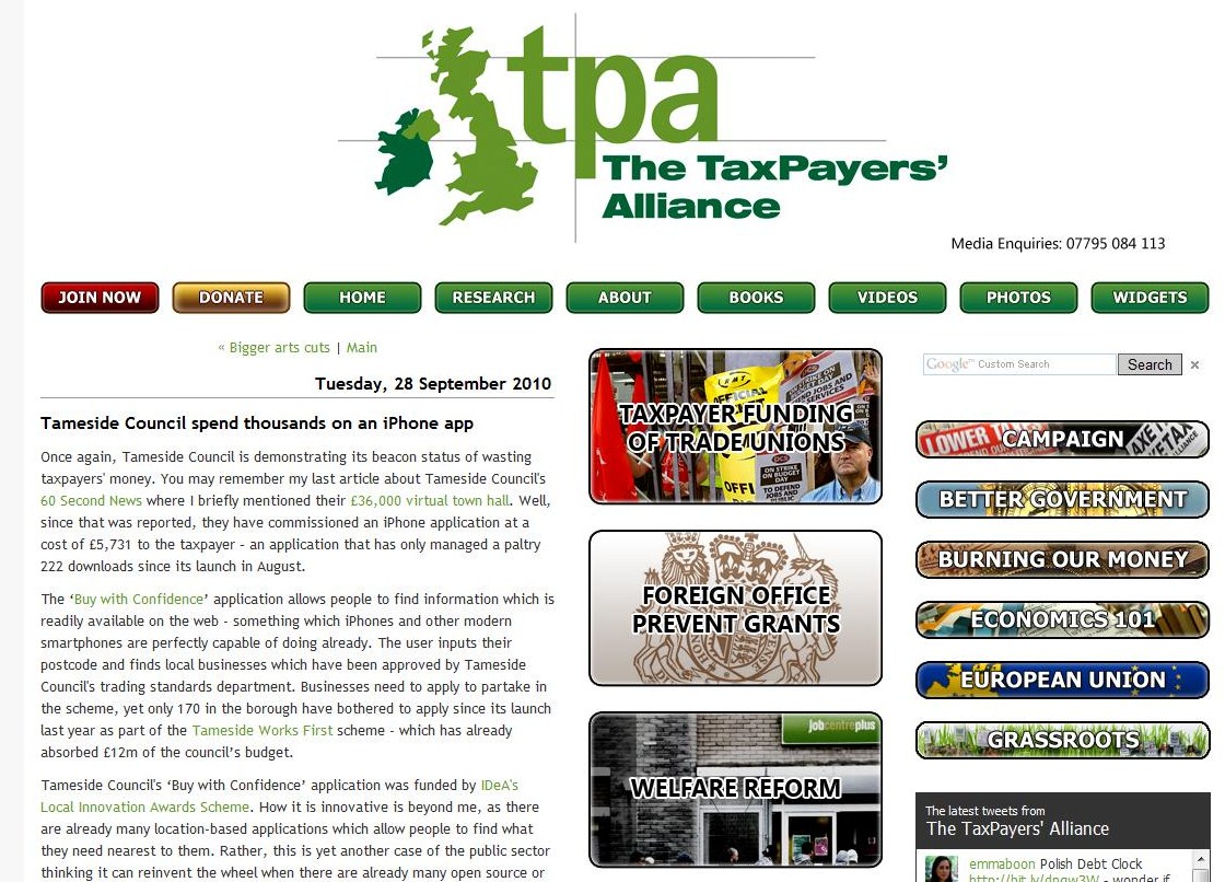 Tameside Citizen Tameside Council spend thousands on an iPhone app