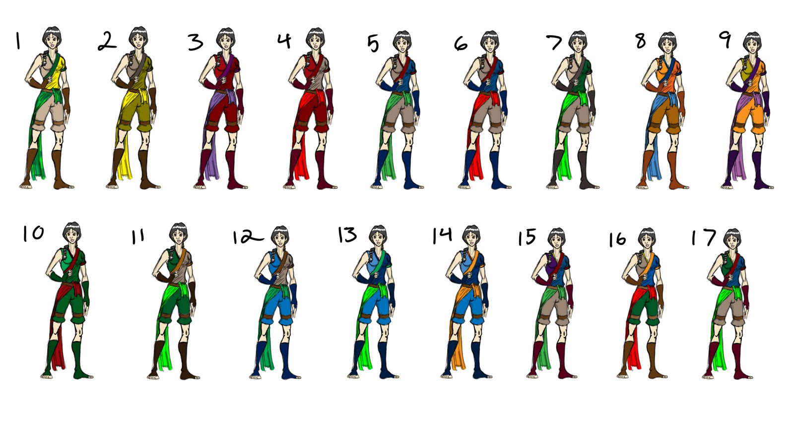 Studio Blog: Character Sketch and Color Samples