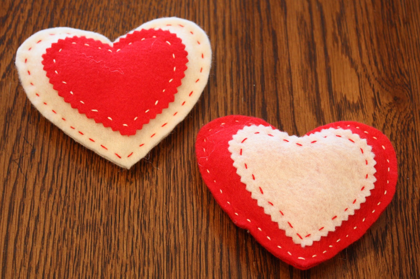 The Cellar Door Stories Valentine's Craft Stuffed Felt Hearts