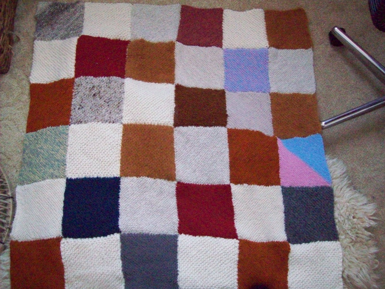 Knitted Peggy Square Blanket Pattern