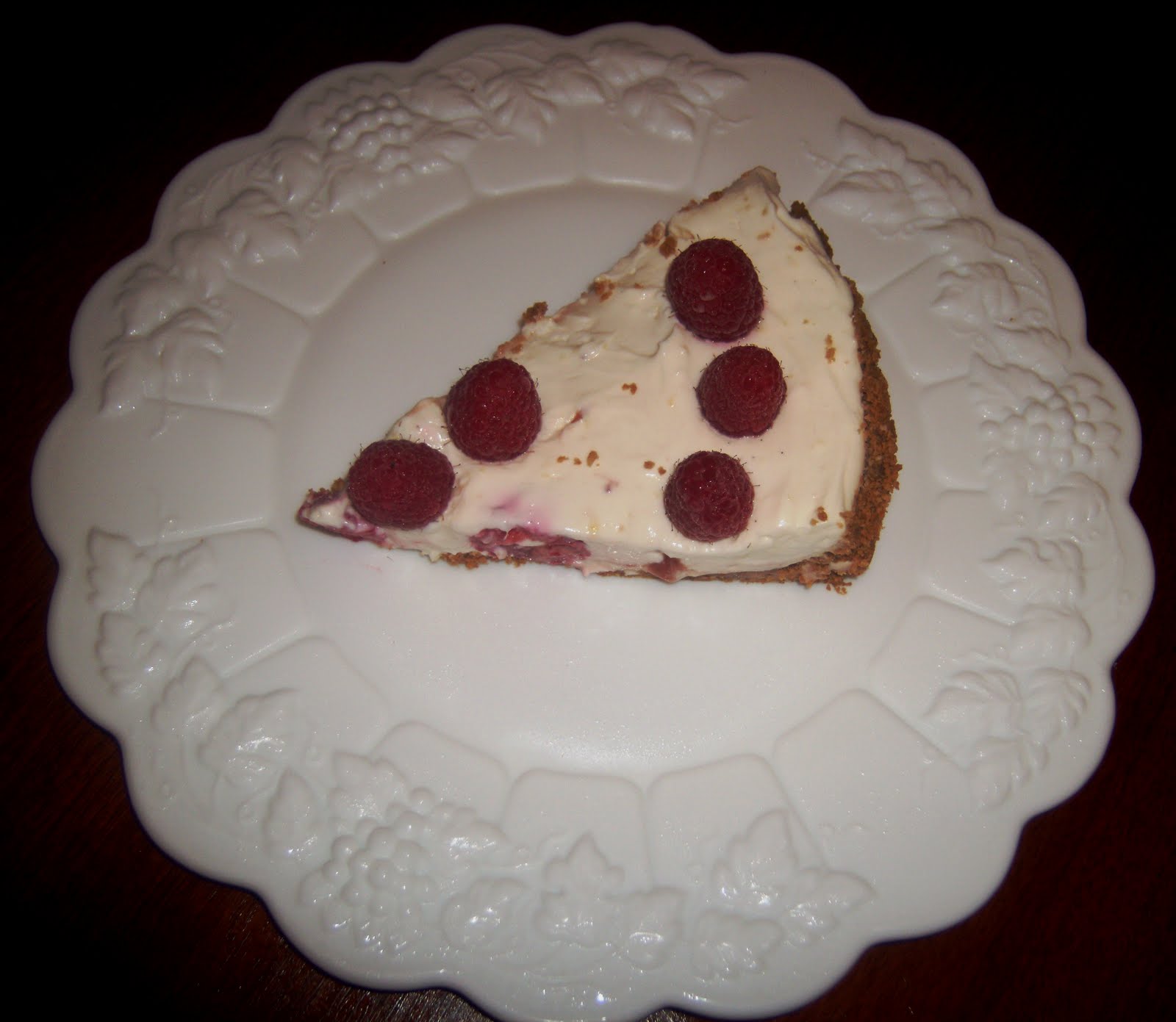 Food and Thrift No Bake Raspberry Marshmallow Cream Cheesecake