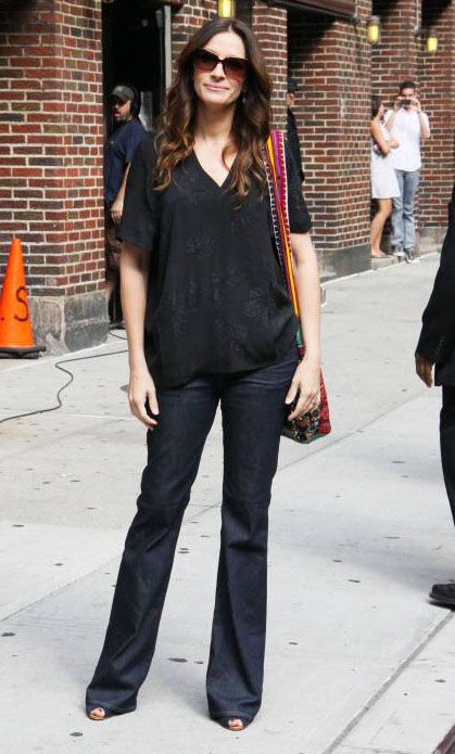 Celebrities new and old are often spotted wearing the bootcut jeans style 