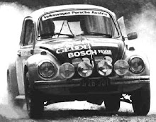 VW 1303 S heading toward a 5th place finish on the Acropolis Rally, 1973. Fischer/Siebert