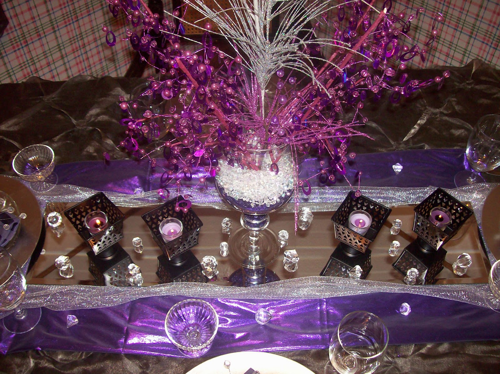 Plum Perfect: Purple & Silver Tablescape, the party that never happened