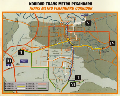 Koridor / Rute Trans Metro SAUM Pekanbaru