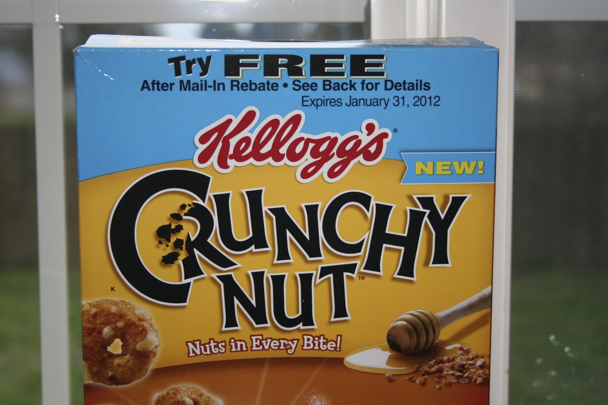 Thrifty Living NW Target Kellogg's Crunchy Nut Cereal Try Me Free Rebate!