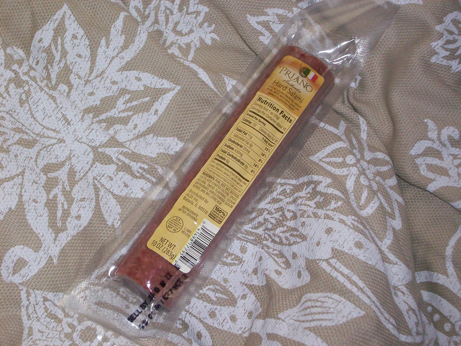 Aldi Products Review Blog Priano Authentic Salami Stick