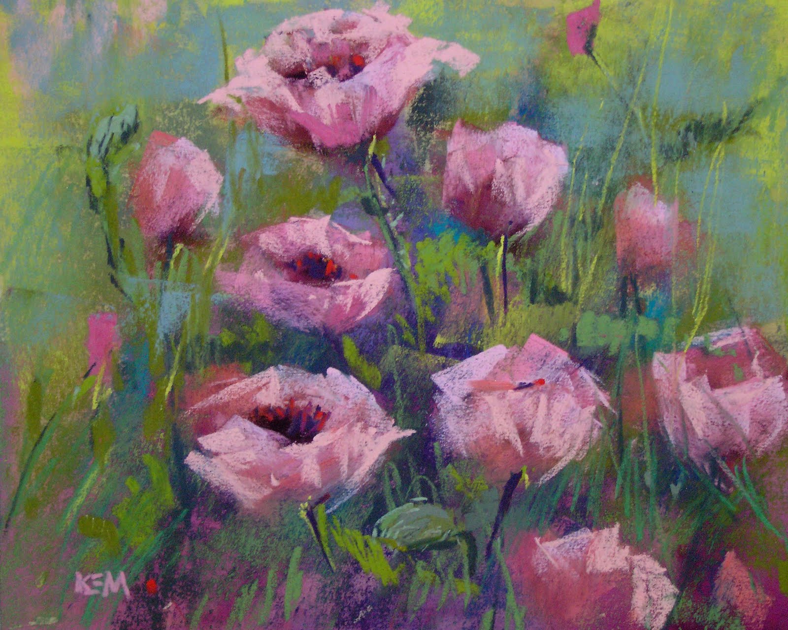 Painting My World: Pink Poppy Paintings