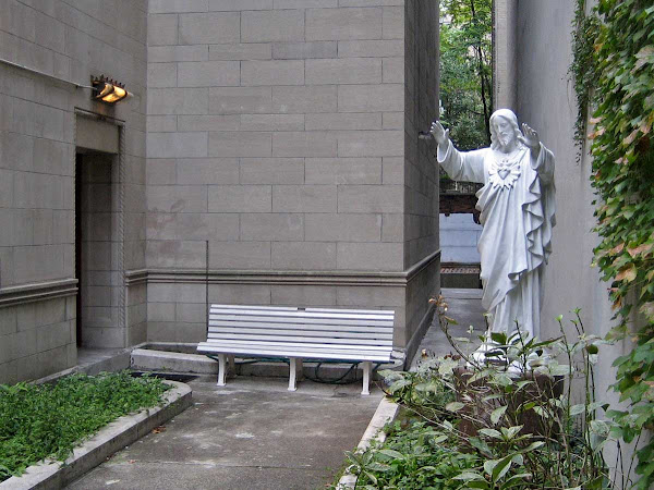 Jesus Guards His Bench - Next to Church of Our Saviour at Park Ave. So, & 38th St.