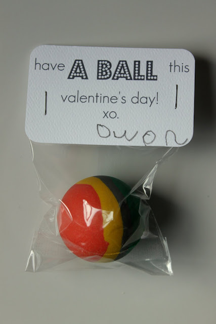 Ball + 21 non candy valentines