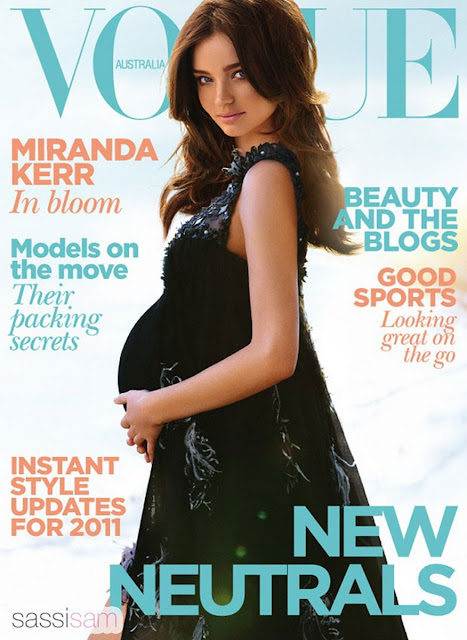 Miranda Kerr sexy pregnancy Vogue cover