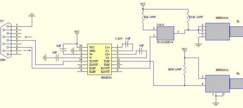 Rs232 To Fiber Optic Converter Schematic