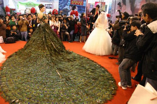 peacock dress chinese wedding dress 01 $ 1.5 Million Wedding Drees