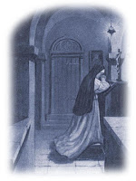 Nun Praying Before Crucifix