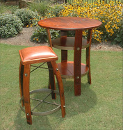 Leather Stool & Table