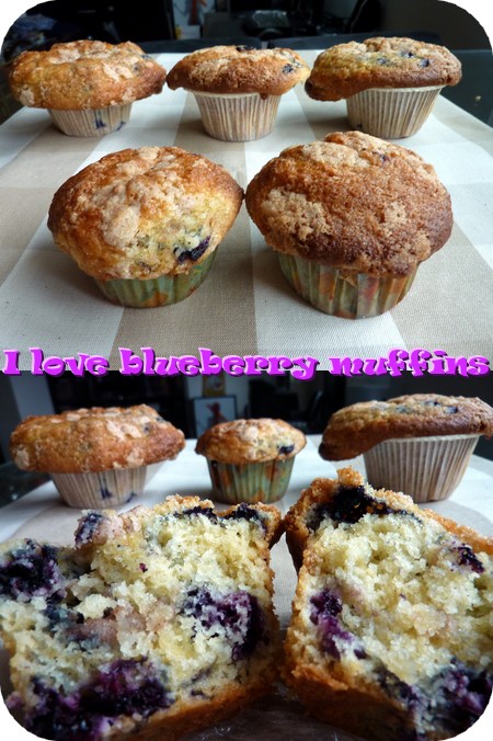 The best blueberry muffins ou muffins à la myrtille !