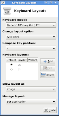 Kfxe Layout WeB LoG'S JuUiER: เพิ่ม Keyboard Layout ใน XFCE