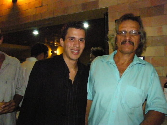 Jornalista Gabriel Tavares e o diretor de fotografia Xeno Veloso