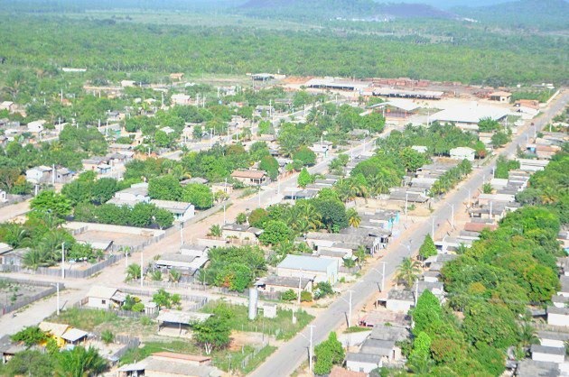 Vista aérea do município de Mucajaí