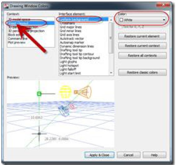 Welcome To MyCADnik: How to Change the AutoCAD Layout Background Color