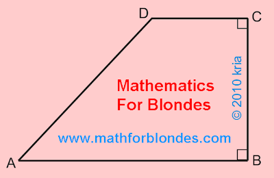 It is a rectangular trapeze. It is a rectangular trapeze. Original appearance of rectangular trapezoid. Mathematics for blondes presents a geometrical figure trapezoid. A trapezoid is a quadrangle. Rectangular trapezoid pics, trapezoid pictures. Nikolay Khyzhnjak.