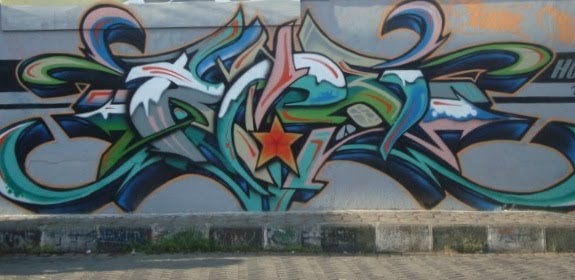 Bubble Mural граффити