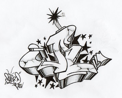 graffiti 3d, alphabet graffiti 3d