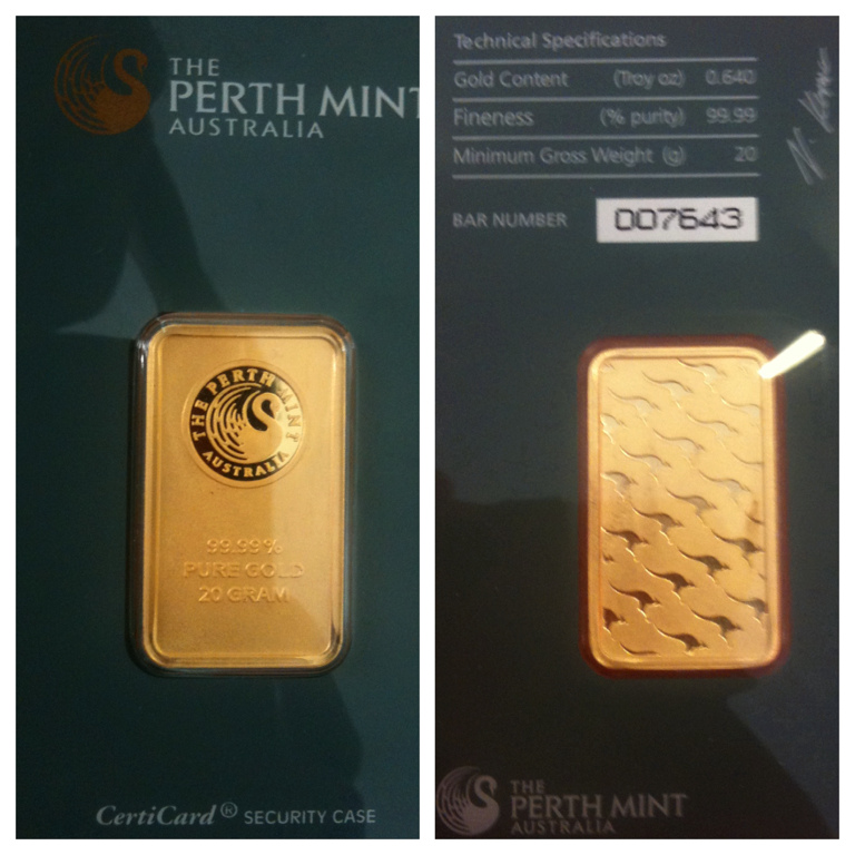 PERTH MINT BAR 20G (007643) Emas Arrahnu