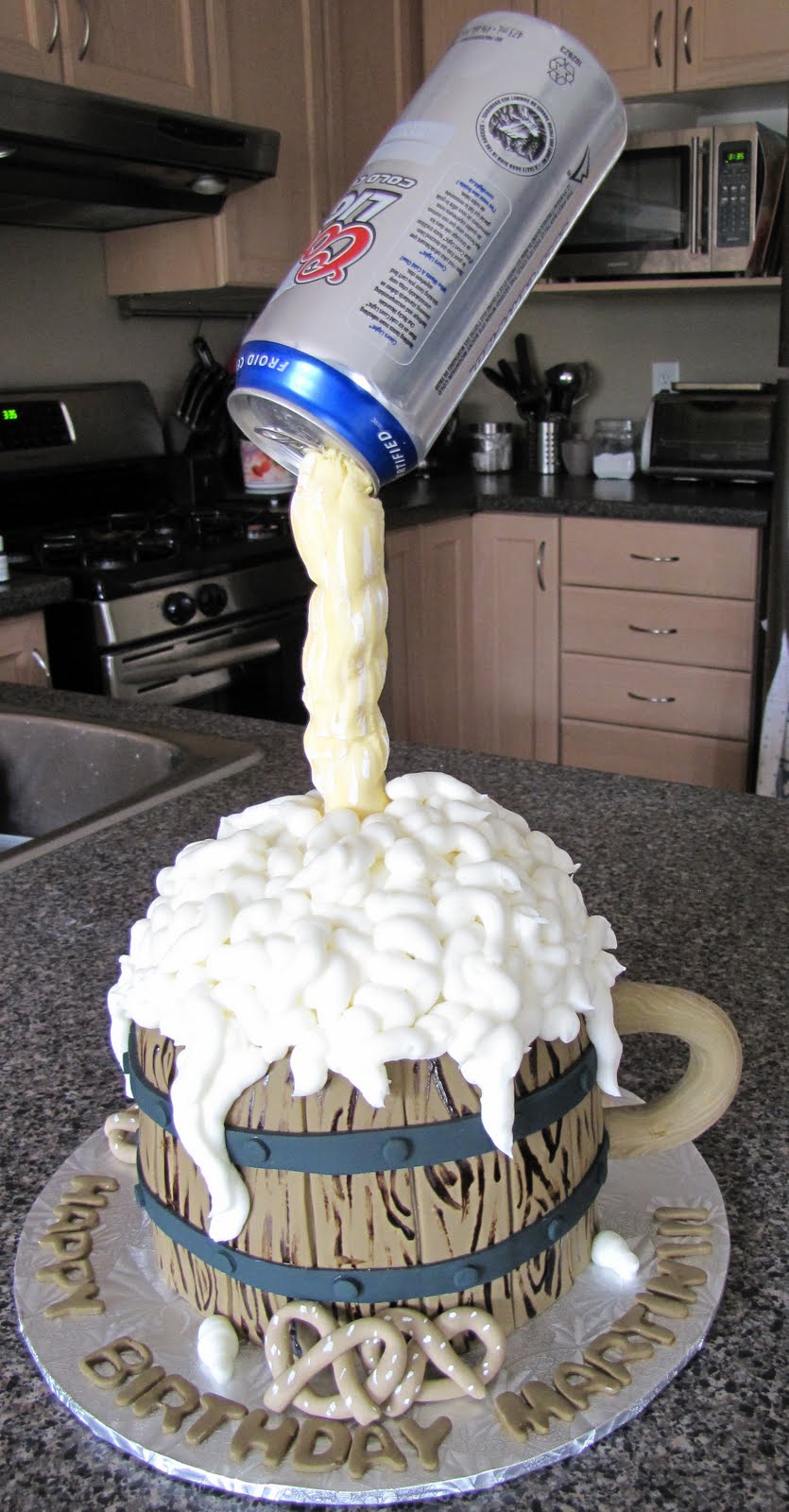 Ann Marie's Creative Cakes Flowing Beer Can Cake 2
