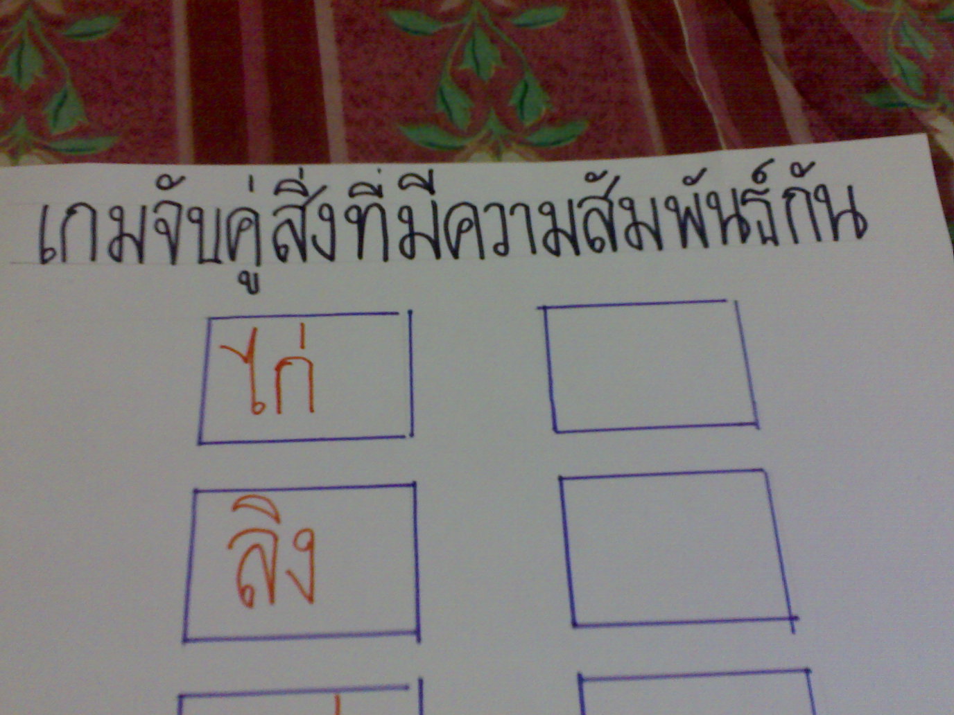 Learning Materials for Early Childhood ครั้งที่ 7 วันที่ 29 กรกฏาคม 2553