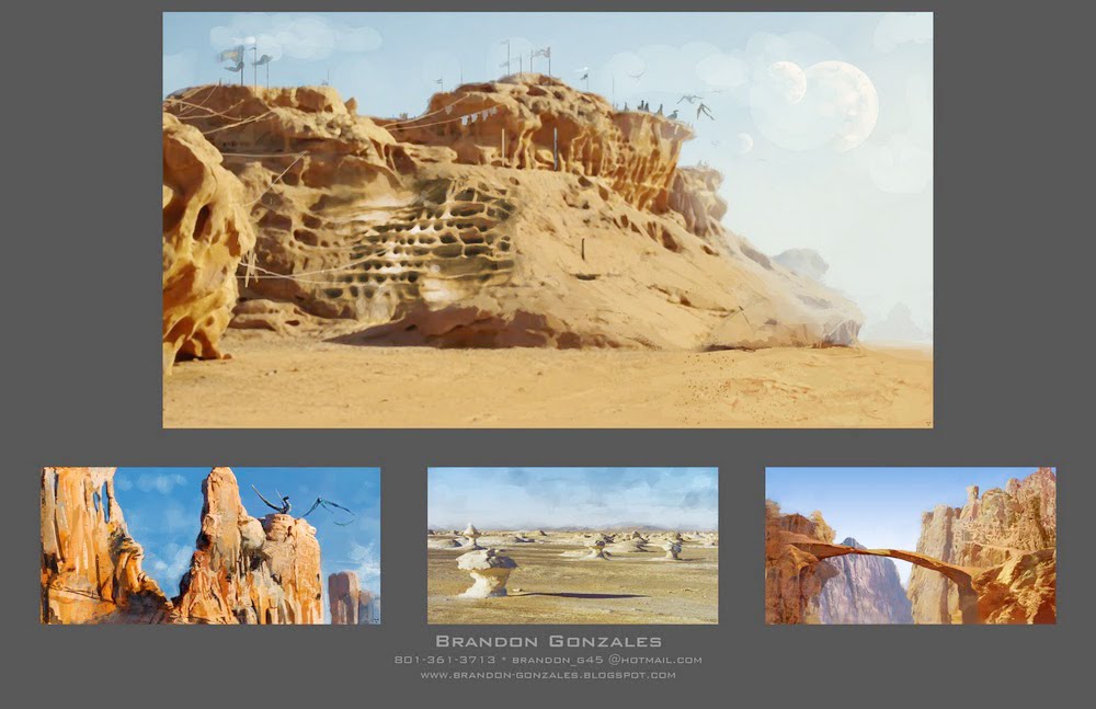 Desert Ruins Matte Painting Concepts