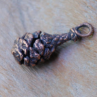 Redwood Cone Copper Electroformed Handmade Pendant
