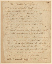 Copia del manuscrito original del poema de Poe The Spirits of the Dead.