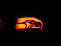 just a little taste...of some Hot Fudge Nubbins: SEAHAWK Pumpkin...