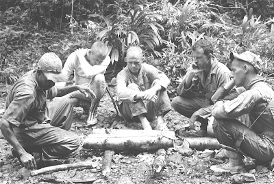 Astronauts in tropical survival training 1963