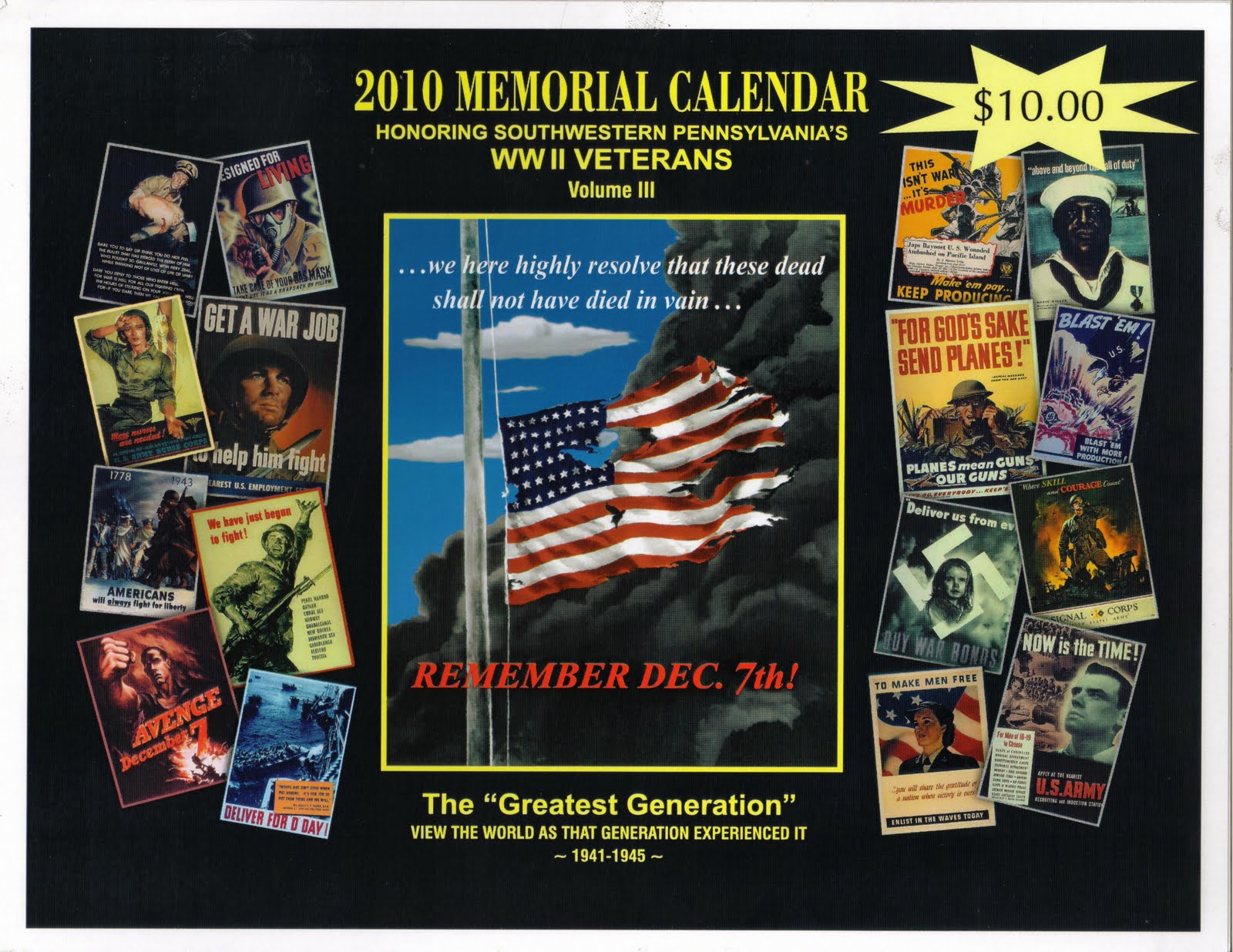 Enjoy Bellevue Today: The 2010 WWII Memorial Calendar