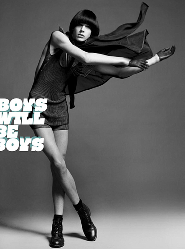 ANDROGYNOUS †: Ethan James & Ian O’Brien in Boys Will Be Boys by Jason