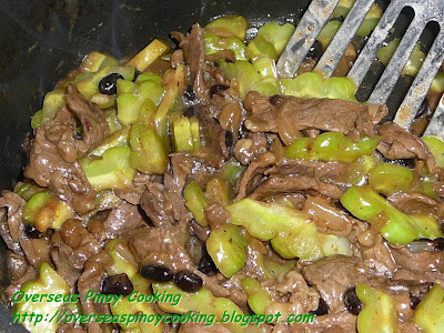 Beef and Ampalaya with Black Beans - Cooking Procedure