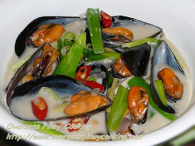 Ginataang Tahong, Mussels in Coconut Milk