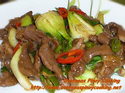 Beef with Bok Choy in Oyster Sauce