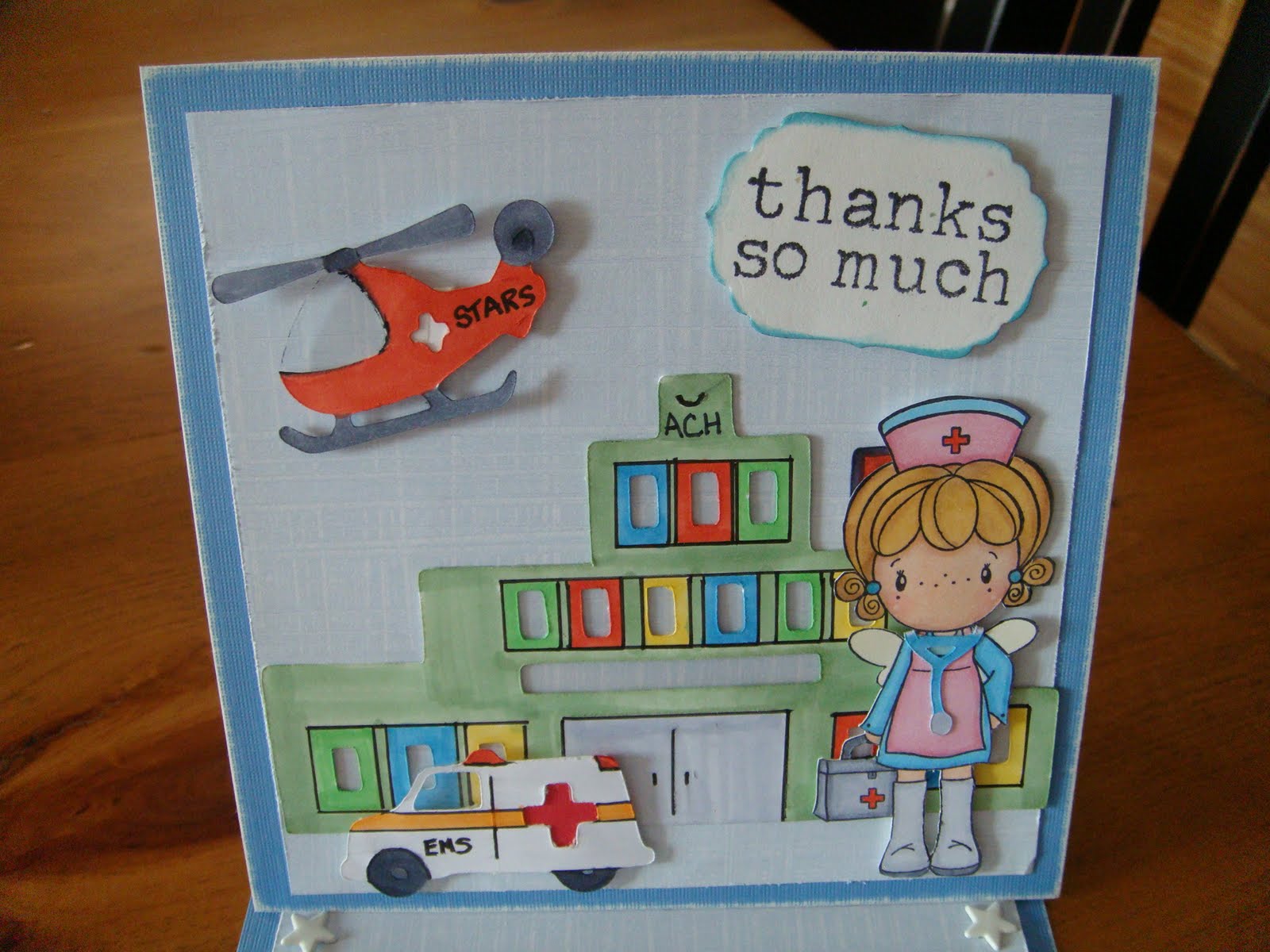 SCRAPPY INK Thank you Card for the Nurses