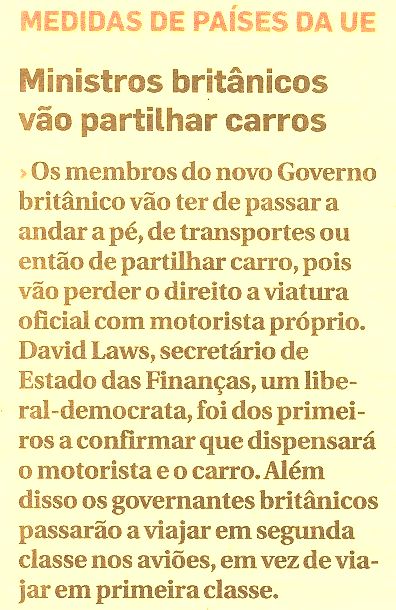 Entretanto, no dia 25 de Maio de 2010, o Diário de Notícias publicou a seguinte notícia.