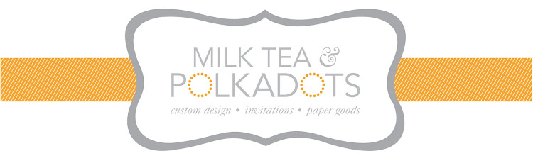 milk tea + polkadots