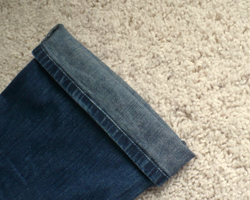 Sew What: Turn jeans into cuffed capris!!
