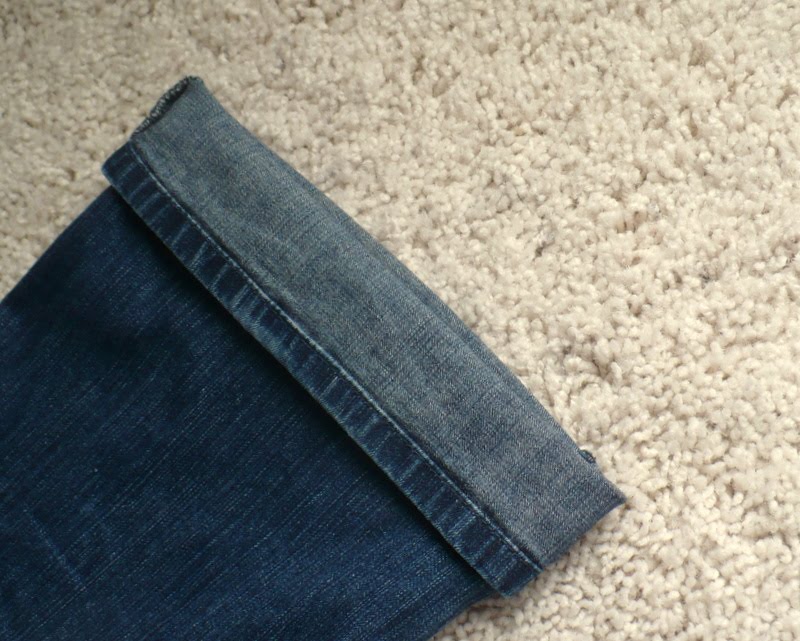 Sew What Turn jeans into cuffed capris!!