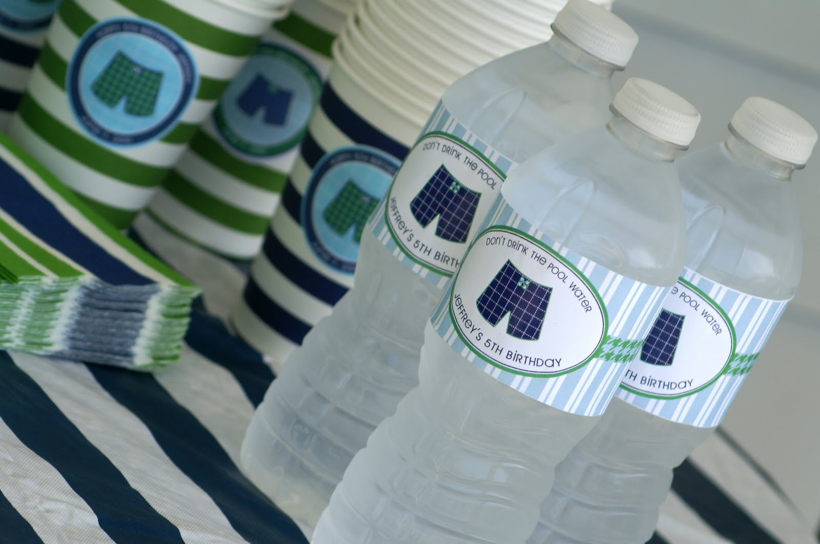 A Blue and Green Splish Splash Pool Party - Anders Ruff Custom Designs, LLC