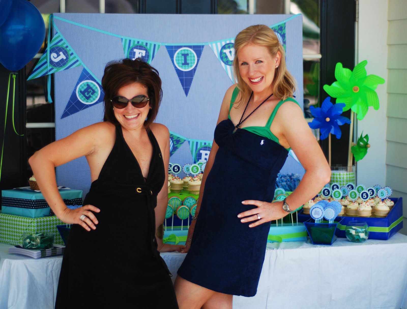 A Blue and Green Splish Splash Pool Party - Anders Ruff Custom Designs, LLC