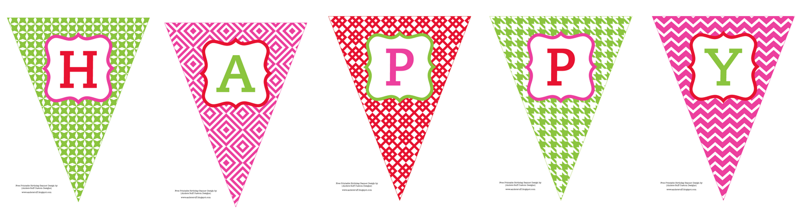 Free Craft Printable Birthday Banners Personalized Pink