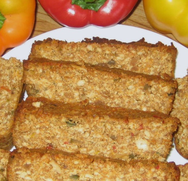 Veggie Prairie Girl Mediterranean Veggie Tofu Loaf