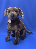 large stuffed chocolate lab